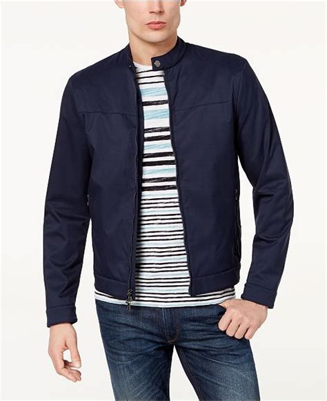 michael kors men's racer jacket|michael kors hooded jacket.